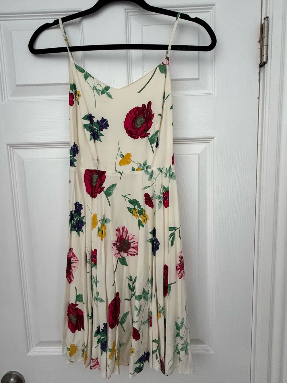 Cream Floral Spaghetti Strap Sundress